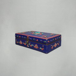 stone inlaid rectangular box,slanted left