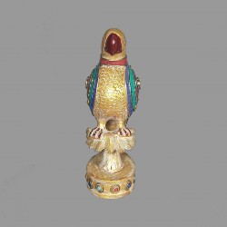 stone inlaid parrot,front view