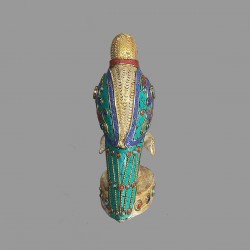 stone inlaid parrot,facing back