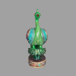 Stone inlaid peacock,front