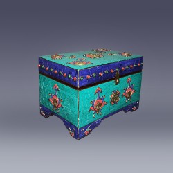 stone inlaid incense box,slanted left