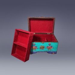 stone inlaid incense box,open with top compattment