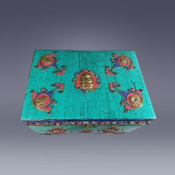 stone inlaid incense box,top slanted